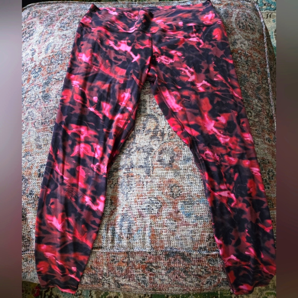 Lululemon Red, pink and black Leggings, size 16